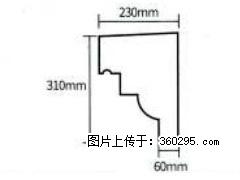 产品分解图型 - 檐口线，型号：SX311-YK-3，规格：230x310mm(3) - 许昌三象EPS建材 xc.sx311.cc
